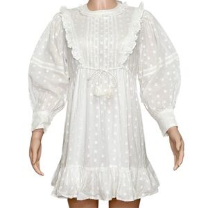 Cleobella White Ruffle Dress